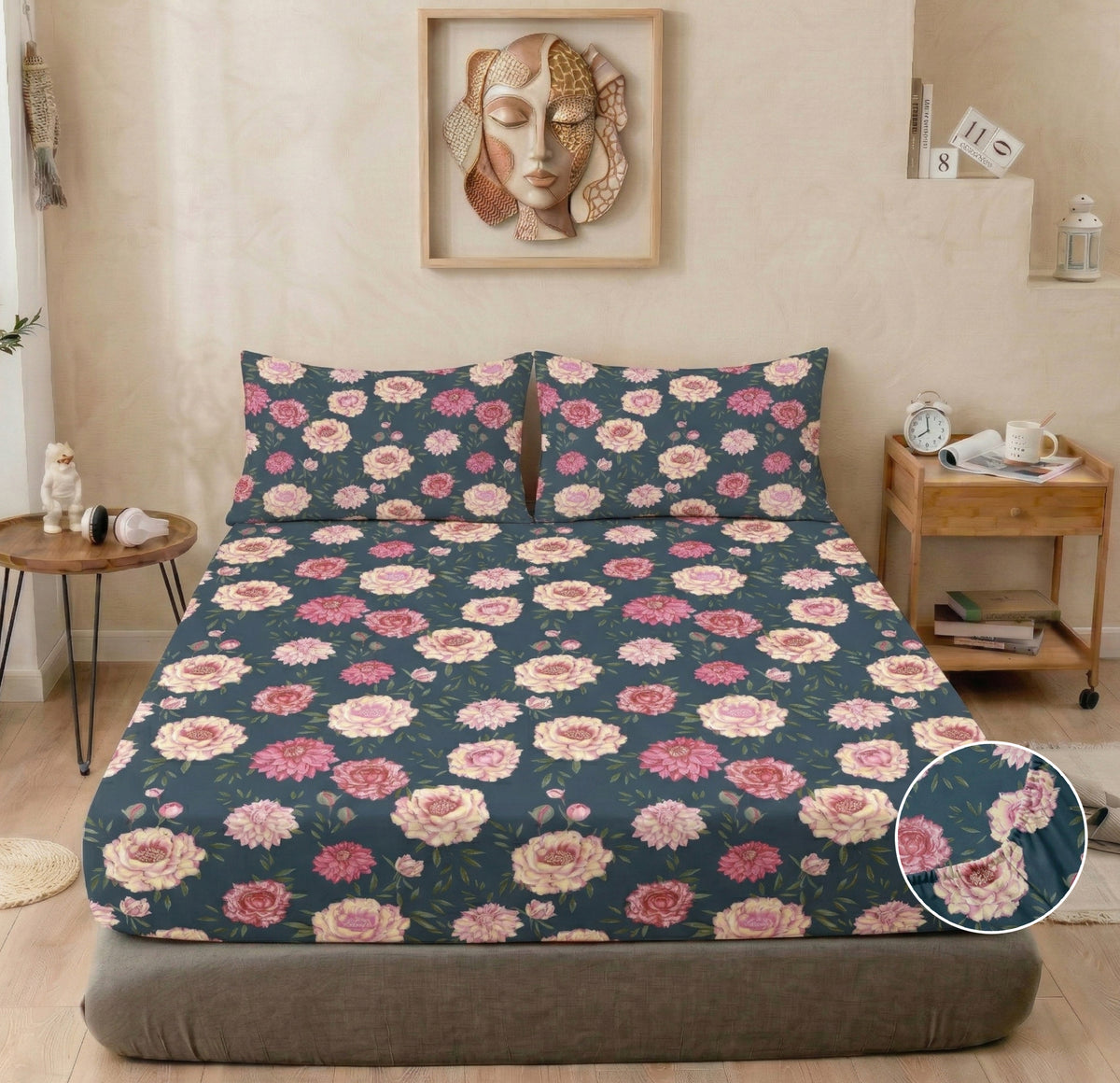Urban Fitted Bedsheets Blue Pink
