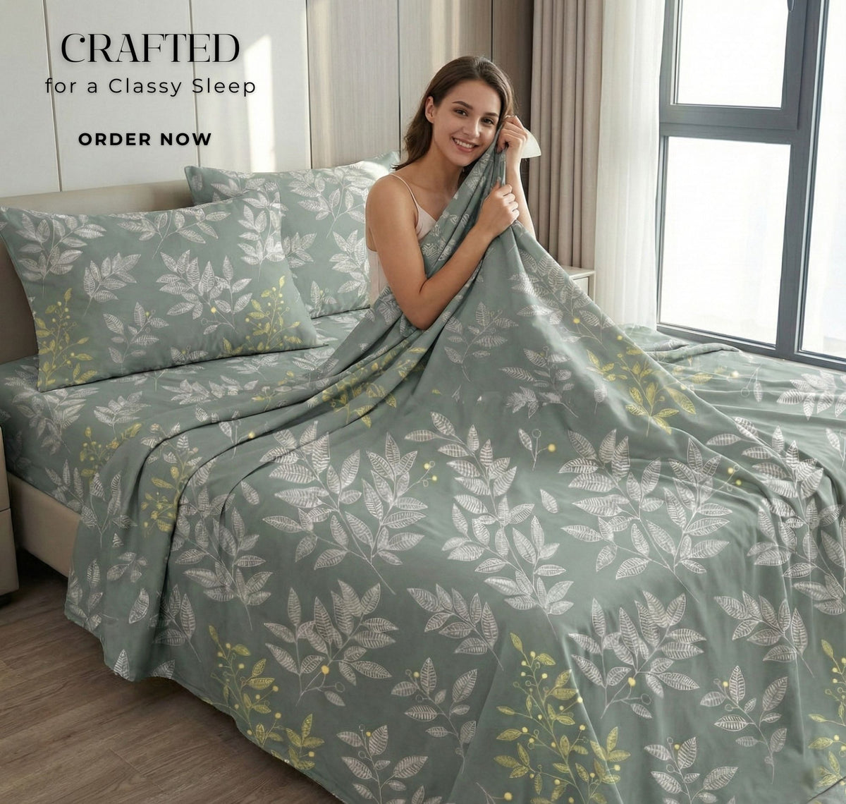 Urban Flat Bedsheets Green