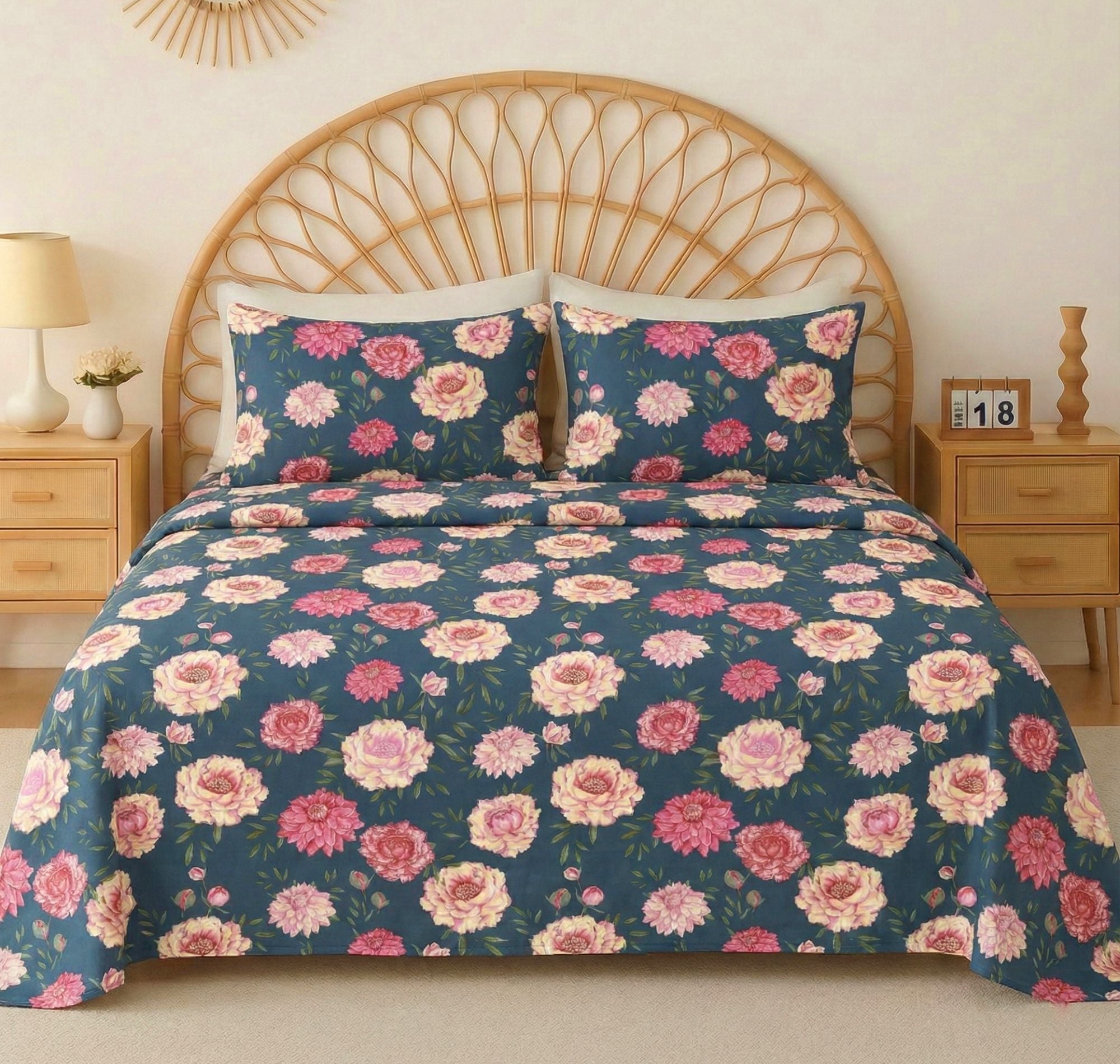 Urban Flat Bedsheets Blue Pink
