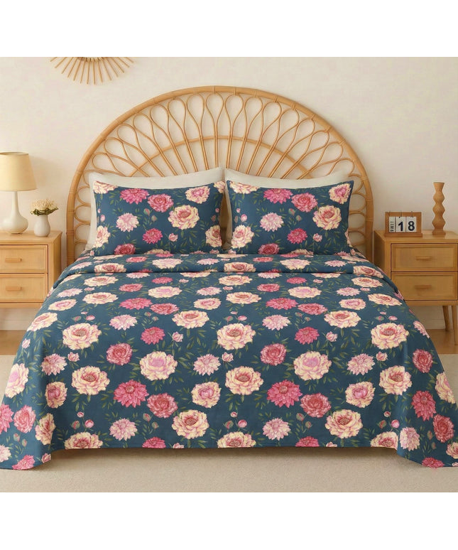 Urban Flat Bedsheets Blue Pink
