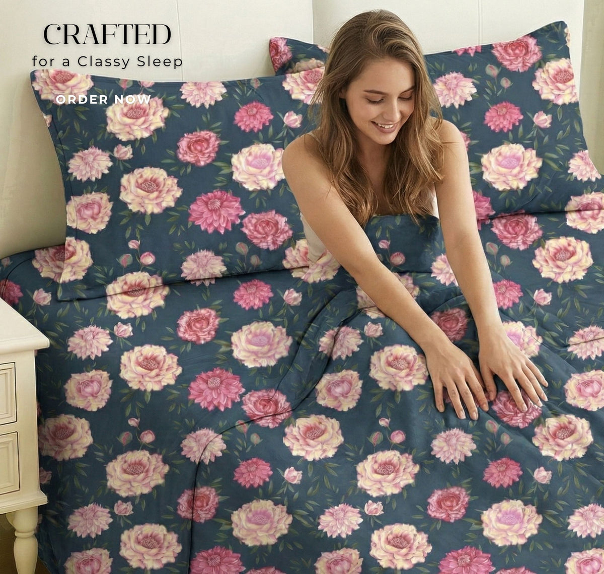 Urban Flat Bedsheets Blue Pink