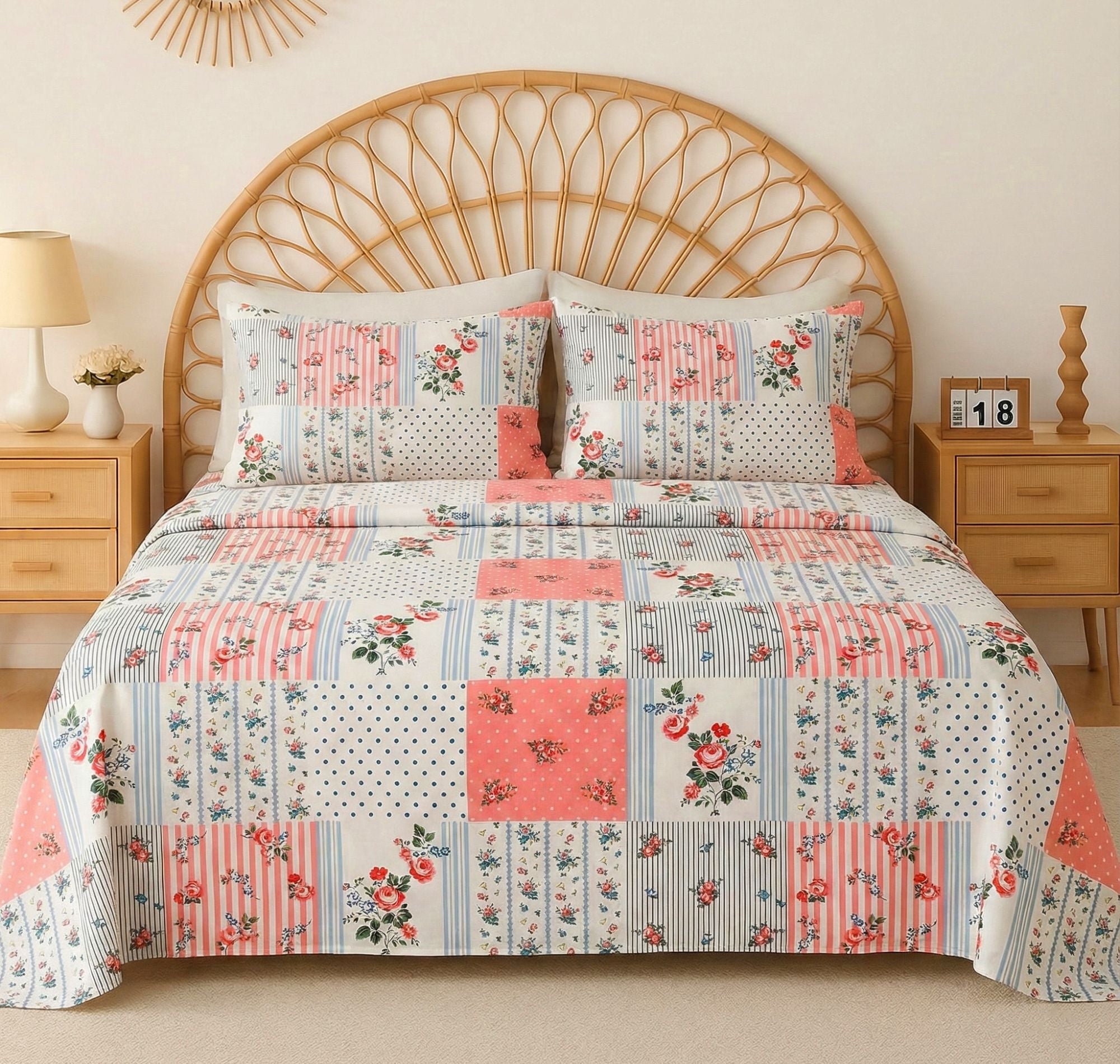 Urban Flat Bedsheets Pink White