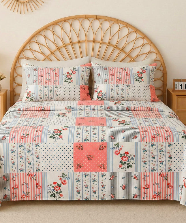 Urban Flat Bedsheets Pink White