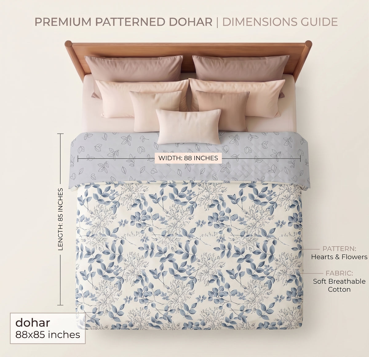 Aura Reversible Dohar Off White Grey
