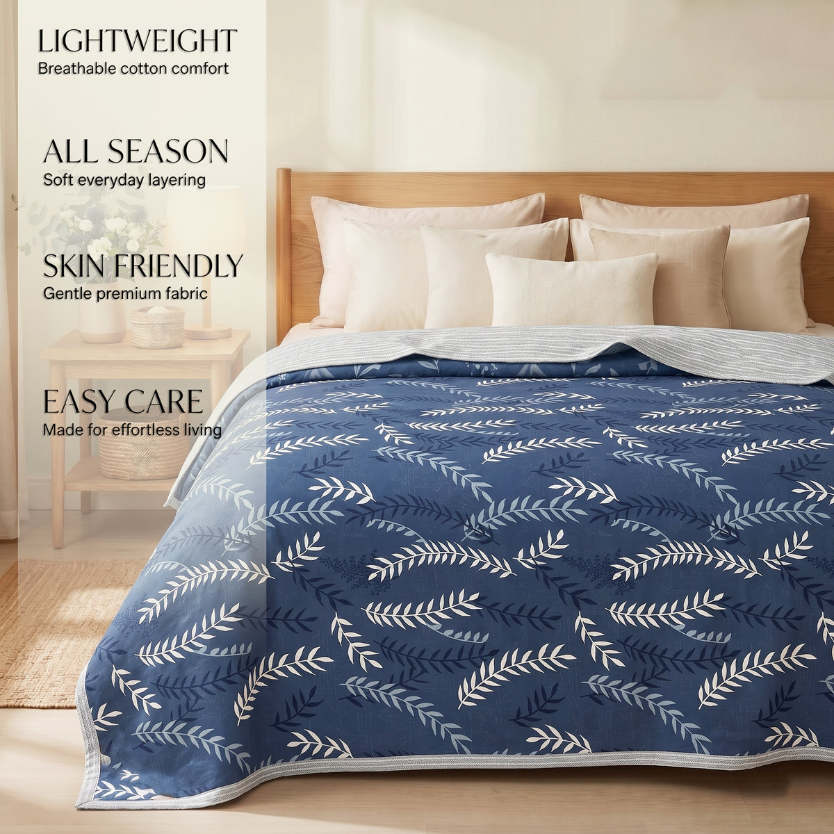 Aura Reversible Dohar Dark Blue