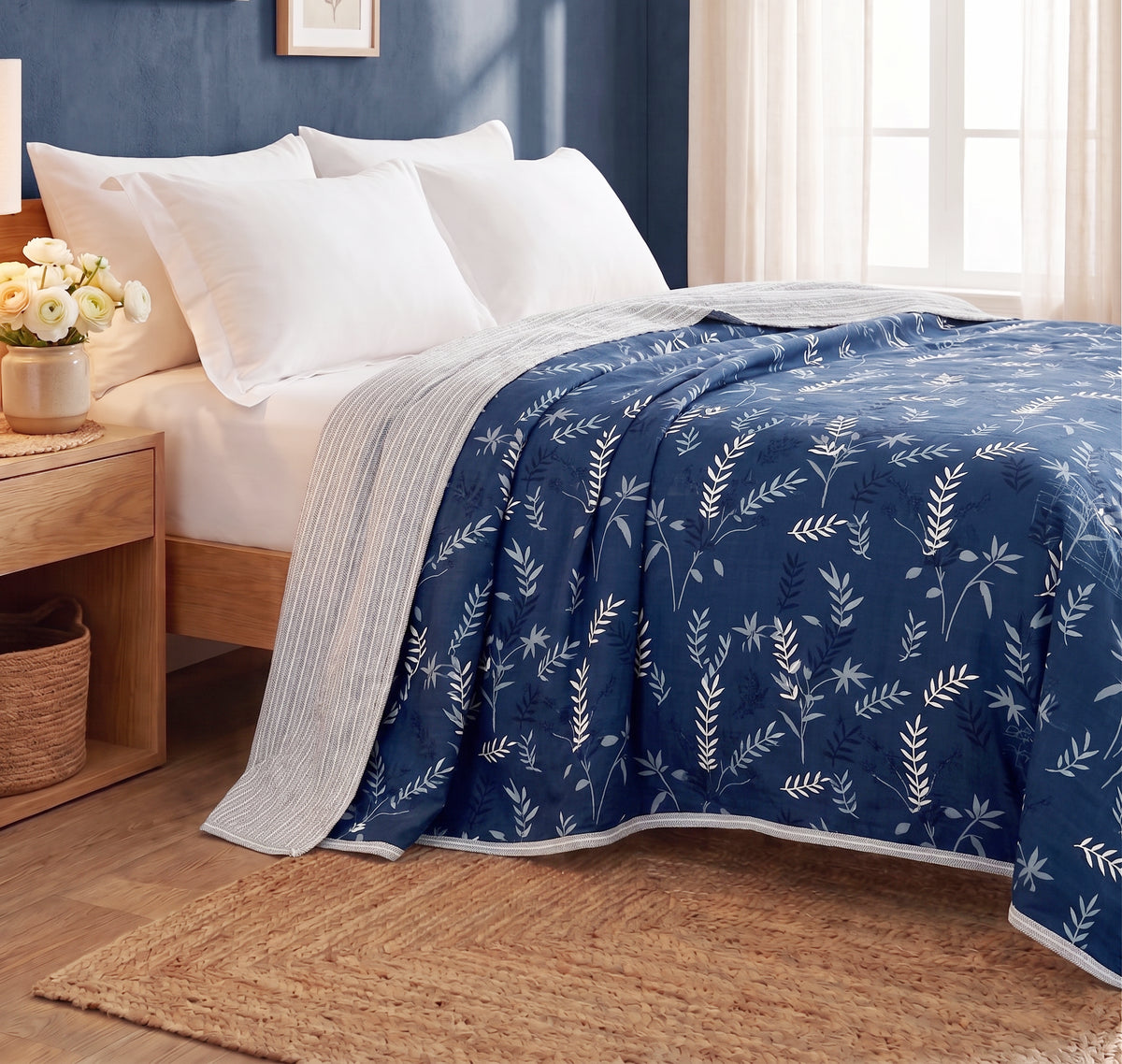 Aura Reversible Dohar Dark Blue