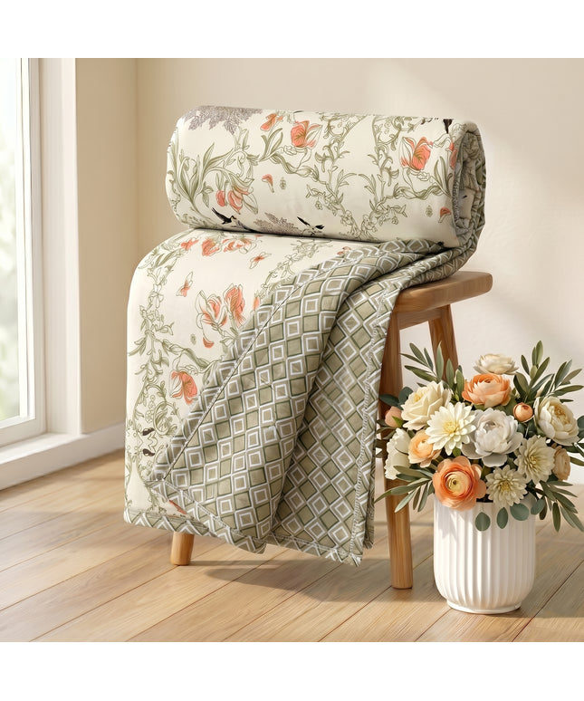 Aura Reversible Dohar Beige Green
