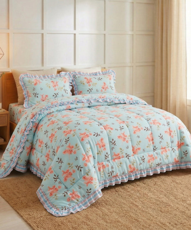 Frillo 4Pcs Bedding Set Sky Blue