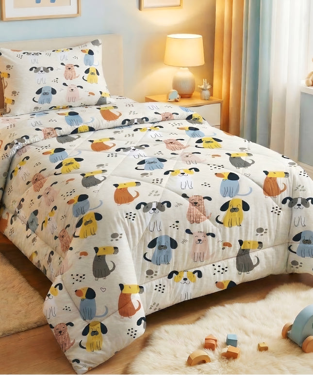 Kidzzy 3Pcs Bedding Set White Yellow