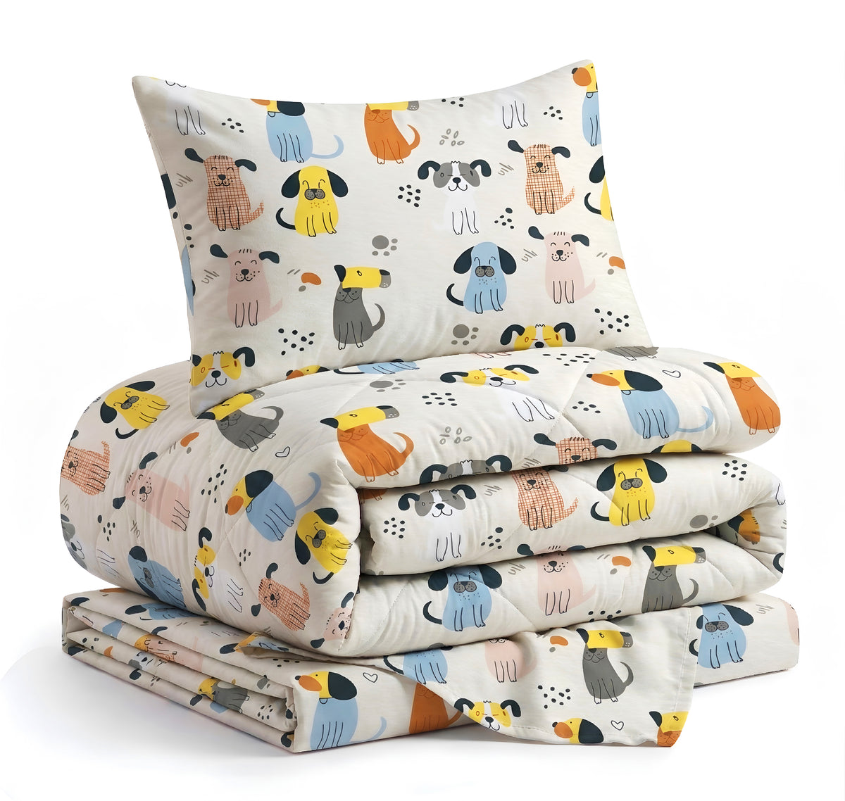 Kidzzy 3Pcs Bedding Set White Yellow