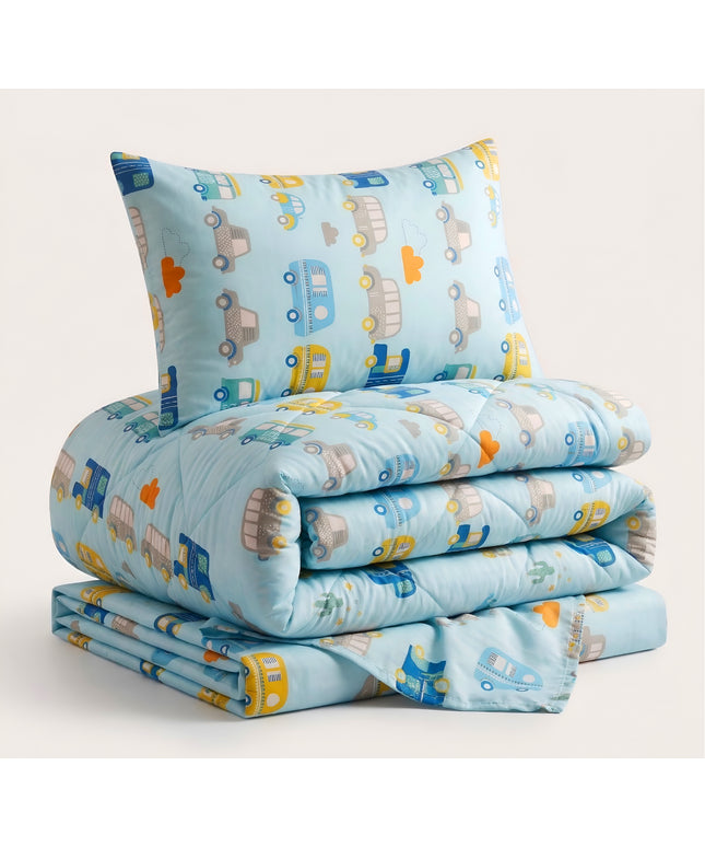 Kidzzy 3Pcs Bedding Set Baby Blue