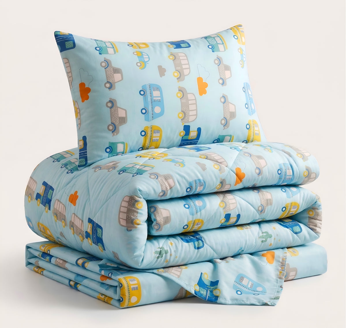 Kidzzy 3Pcs Bedding Set Baby Blue