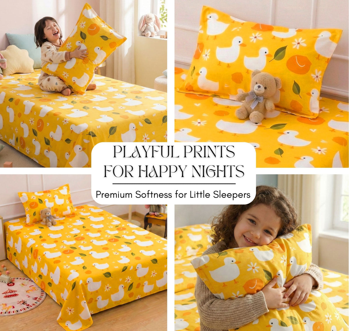 Kidzzy 3Pcs Bedding Set Mustard Yellow