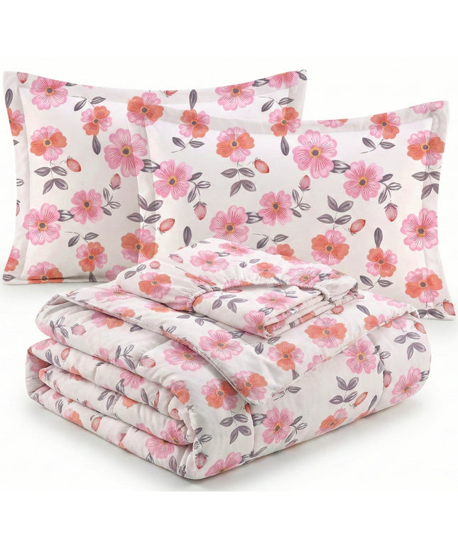 Pearl 4Pcs Bedding Set Rose Pink