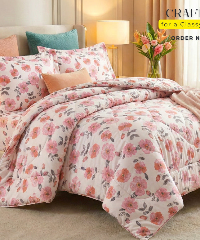 Pearl 4Pcs Bedding Set Rose Pink