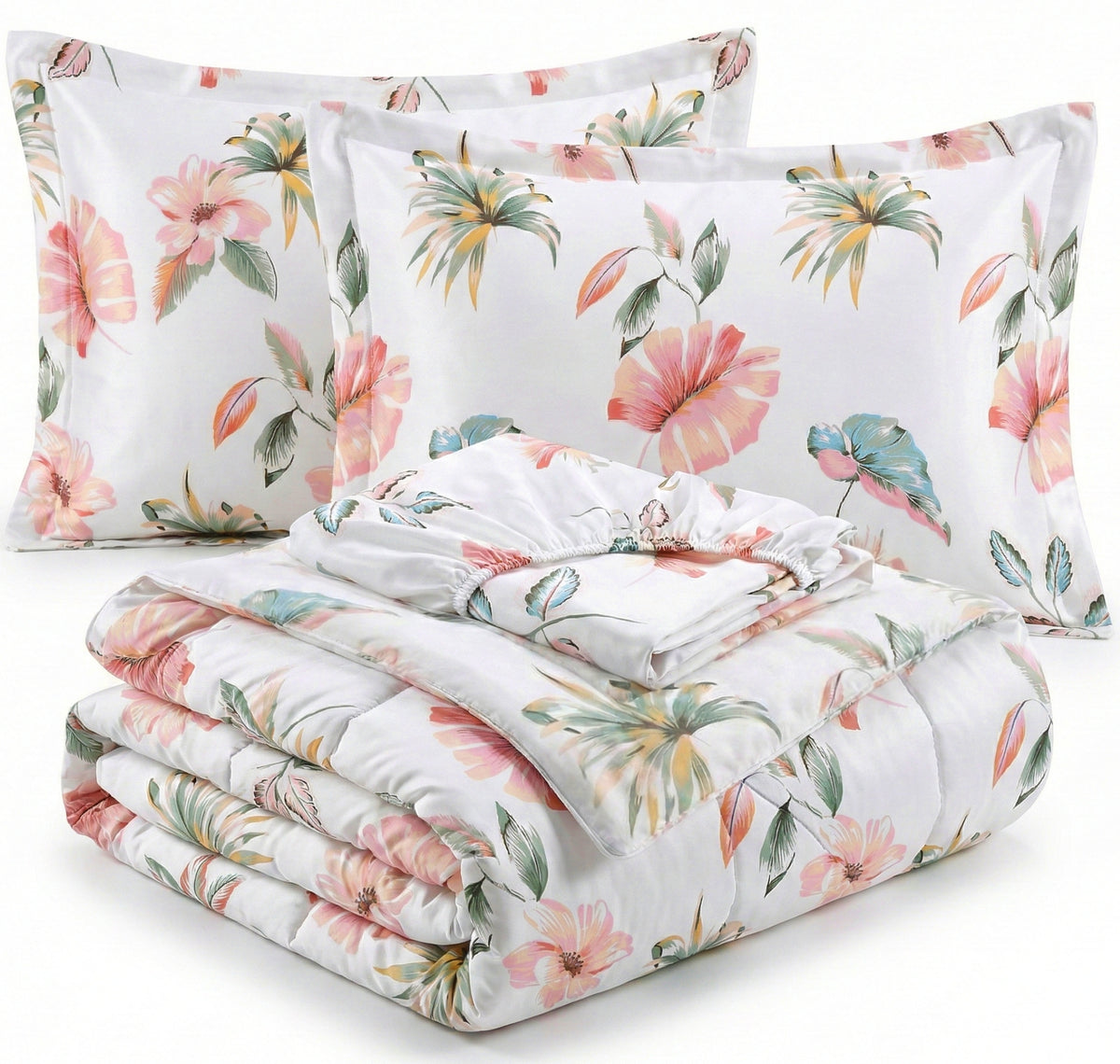 Pearl 4Pcs Bedding Set Ivory White