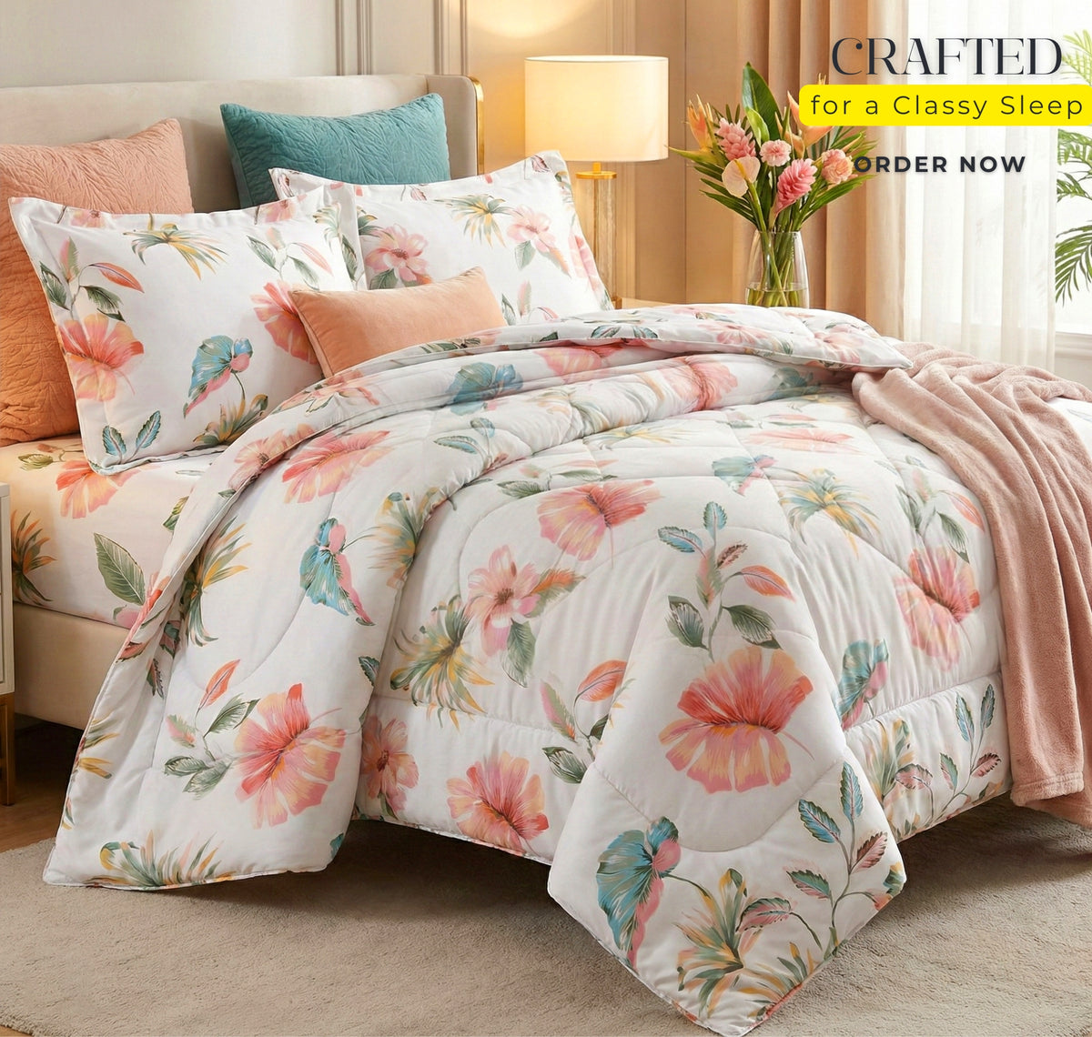 Pearl 4Pcs Bedding Set Ivory White