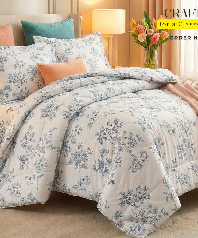 Pearl 4Pcs Bedding Set Ice Blue