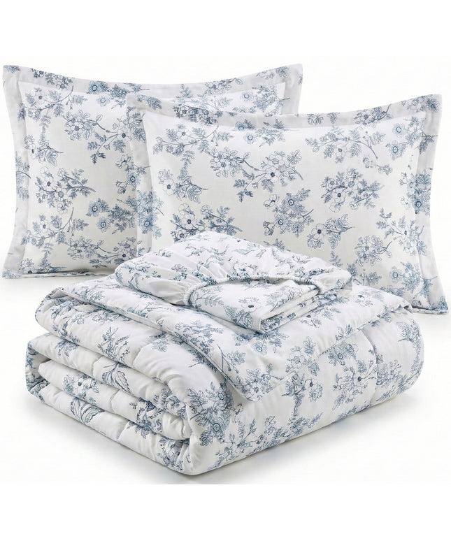 Pearl 4Pcs Bedding Set Ice Blue