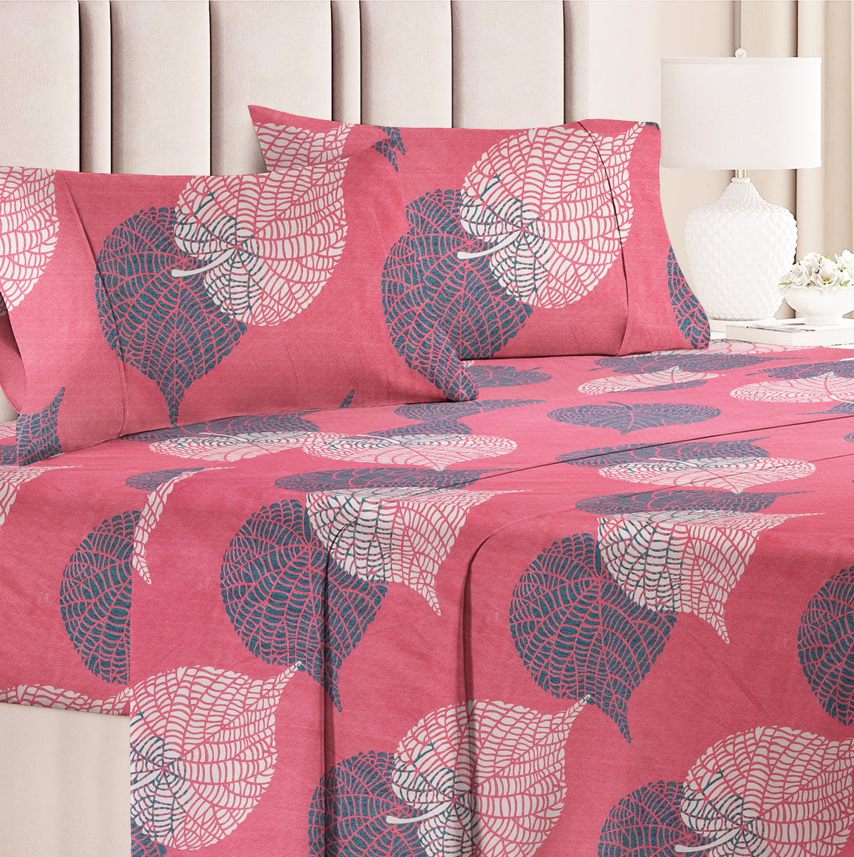 Valencia 4Pcs Bedding Set Blush Pink