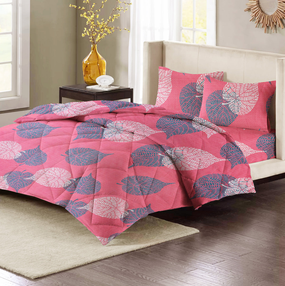 Valencia 4Pcs Bedding Set Blush Pink