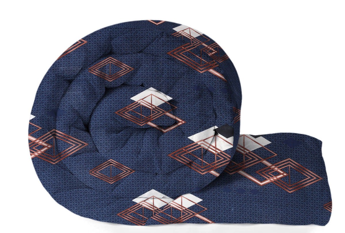 Valencia 4Pcs Bedding Set Navy Blue