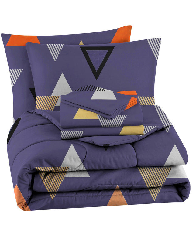 Valencia 4Pcs Bedding Set Slate Purple
