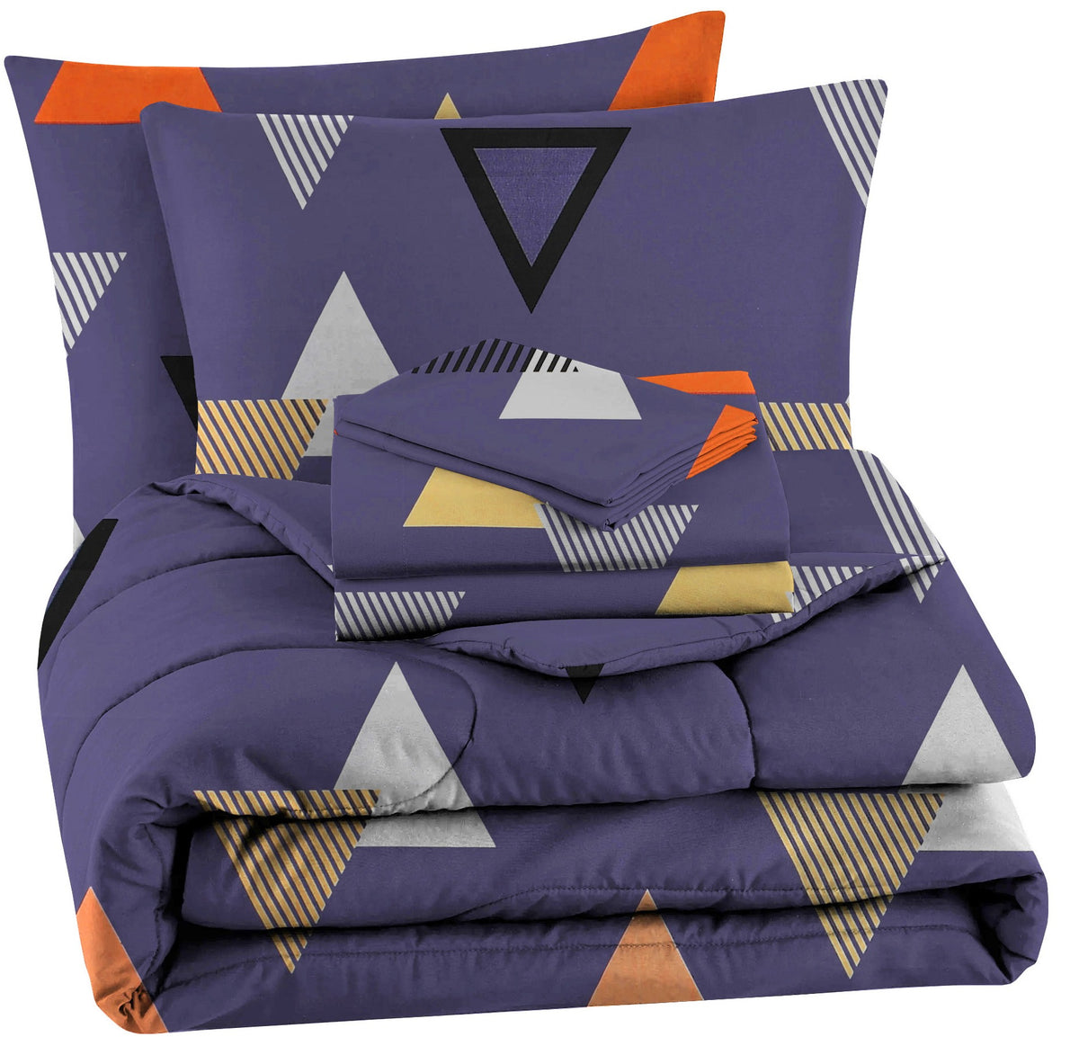 Valencia 4Pcs Bedding Set Slate Purple