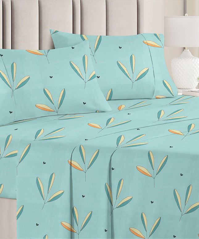 Valencia 4Pcs Bedding Set Aqua Mint