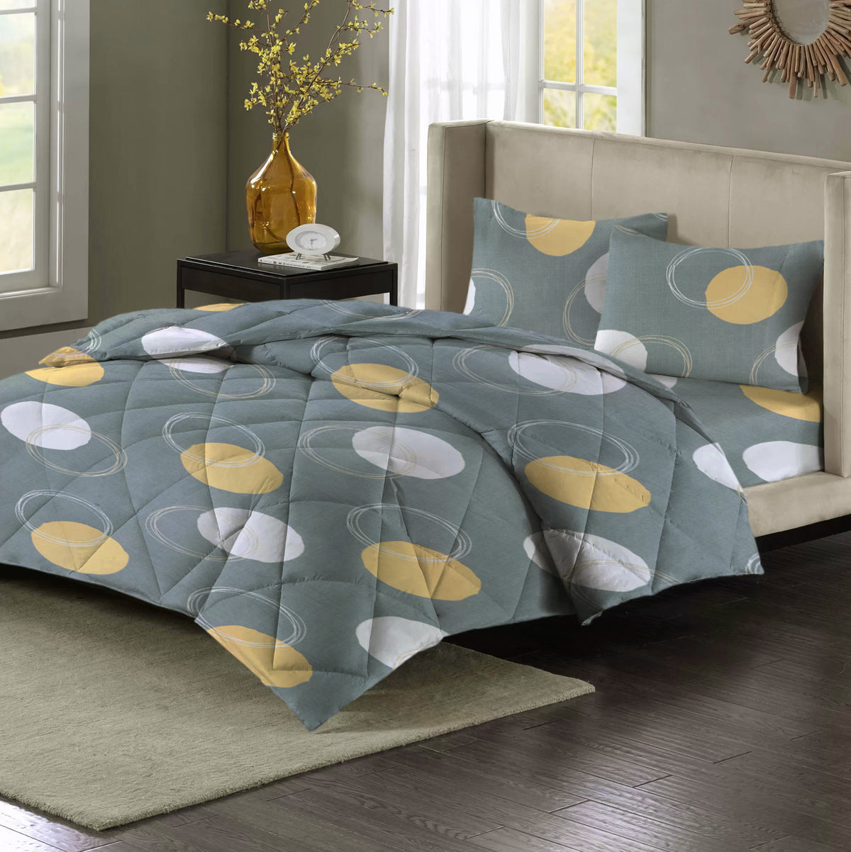 Valencia 4Pcs Bedding Set Sge Green