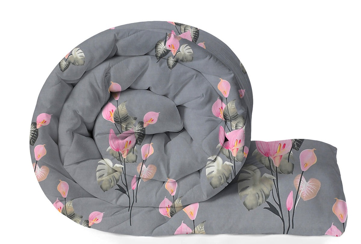 Valencia 4Pcs Bedding Set Charcoal Grey
