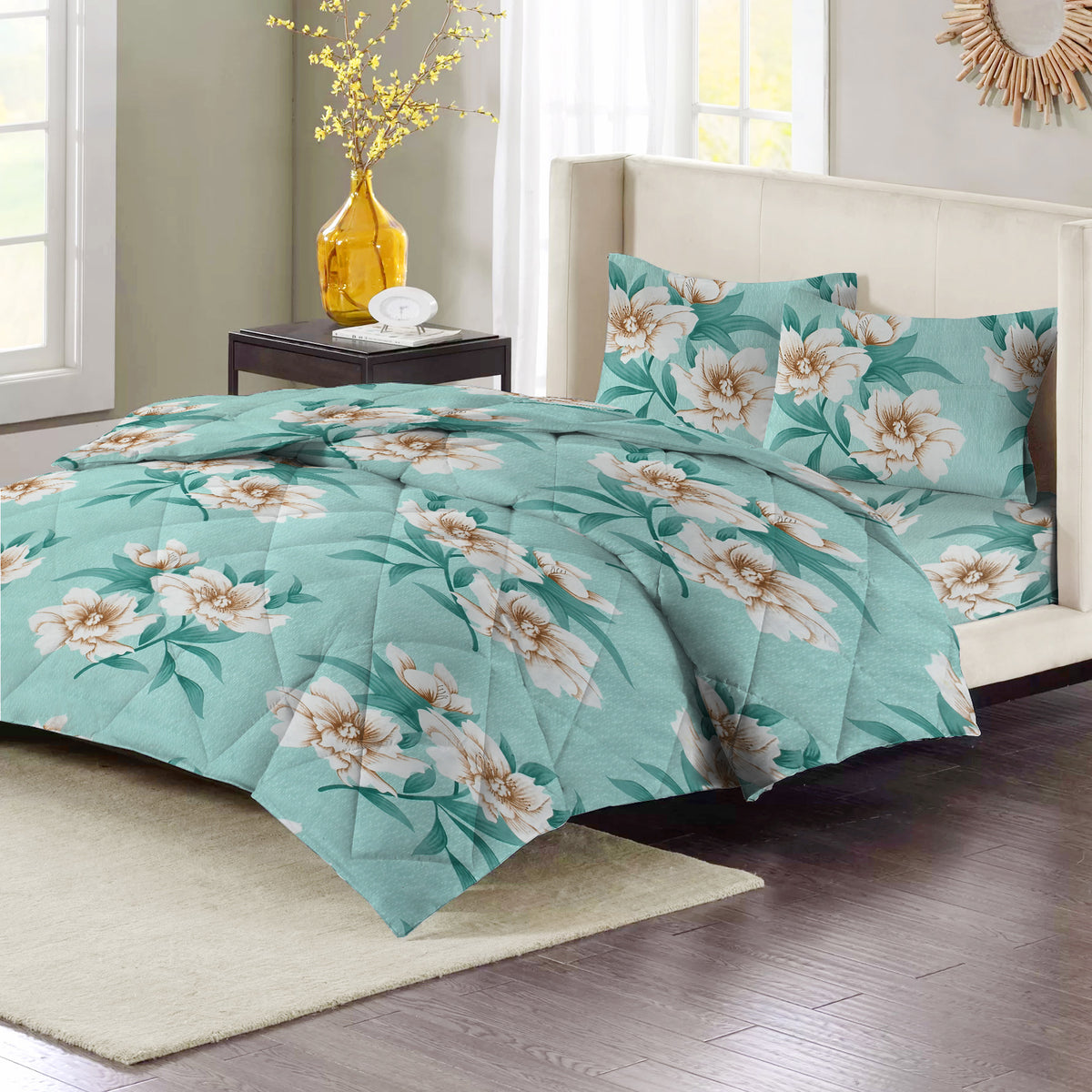 Prime 4Pcs Bedding Set Sea Green