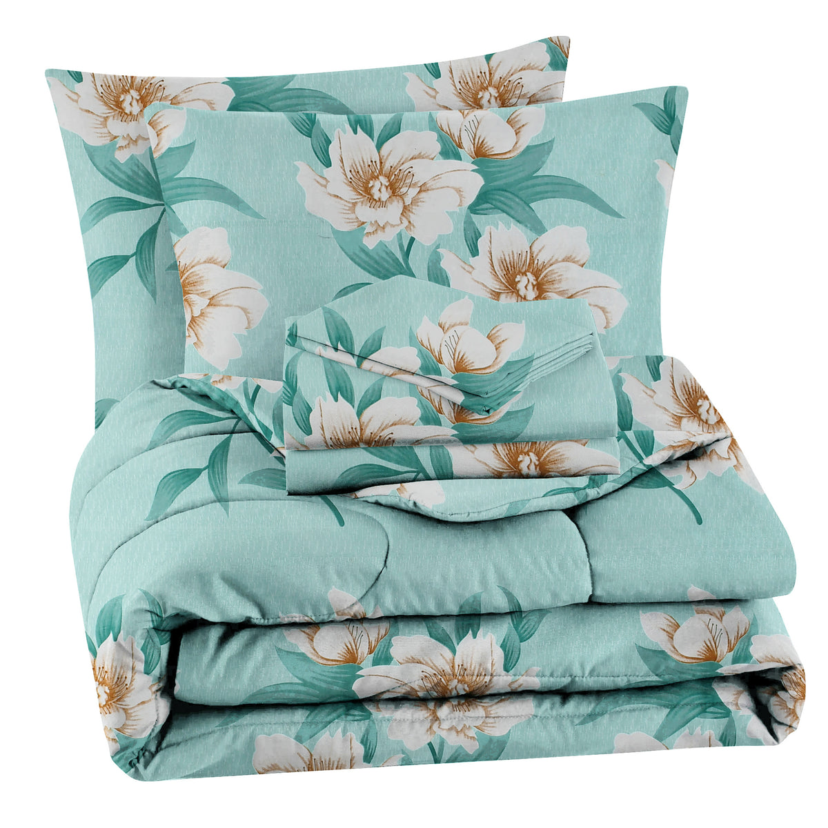 Prime 4Pcs Bedding Set Sea Green