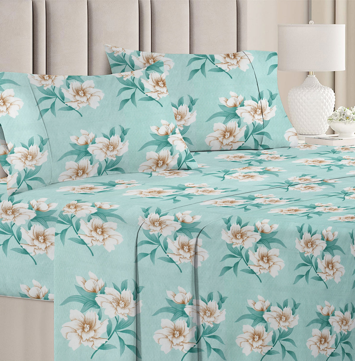 Prime 4Pcs Bedding Set Sea Green