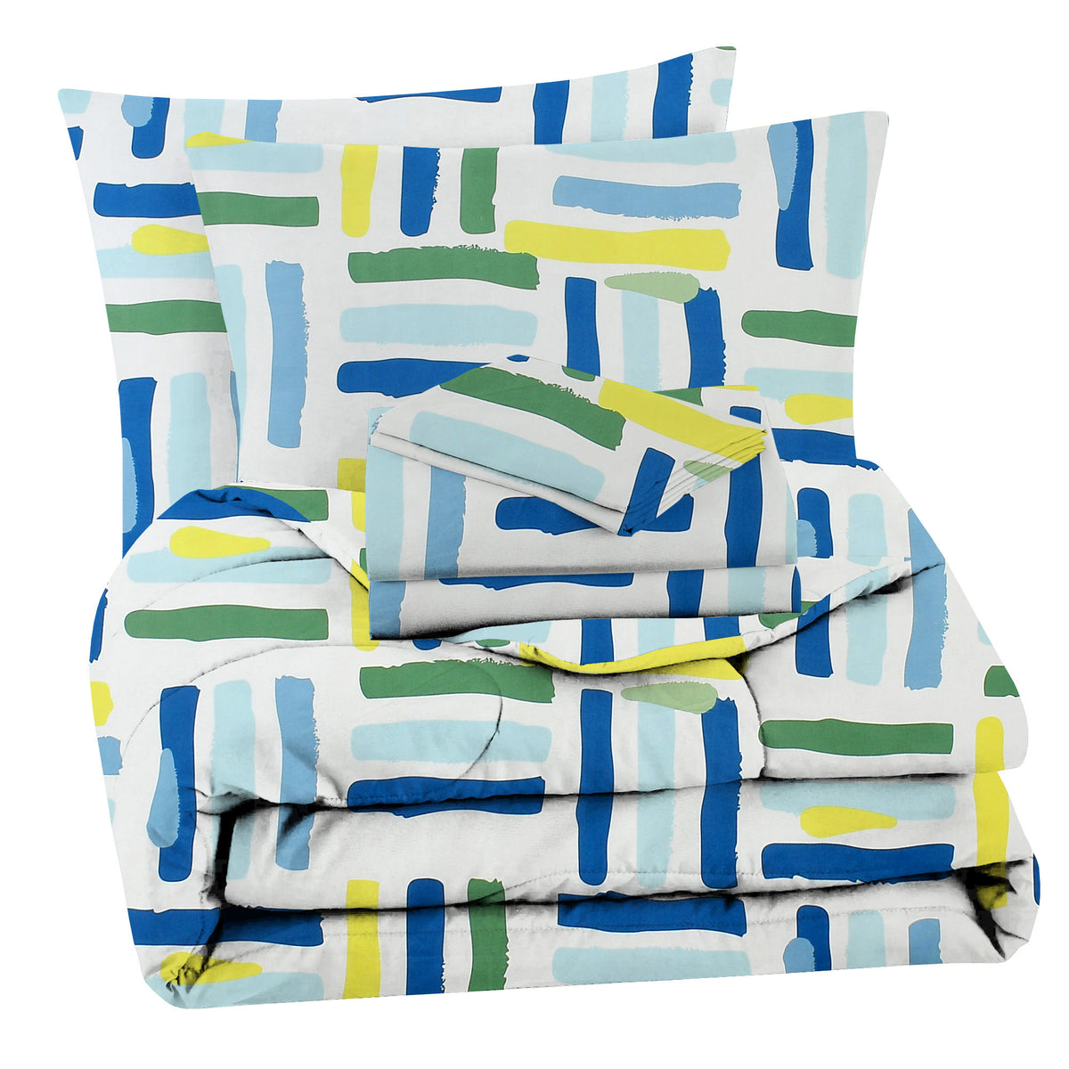 Valencia 4Pcs Bedding Set Blue  Green