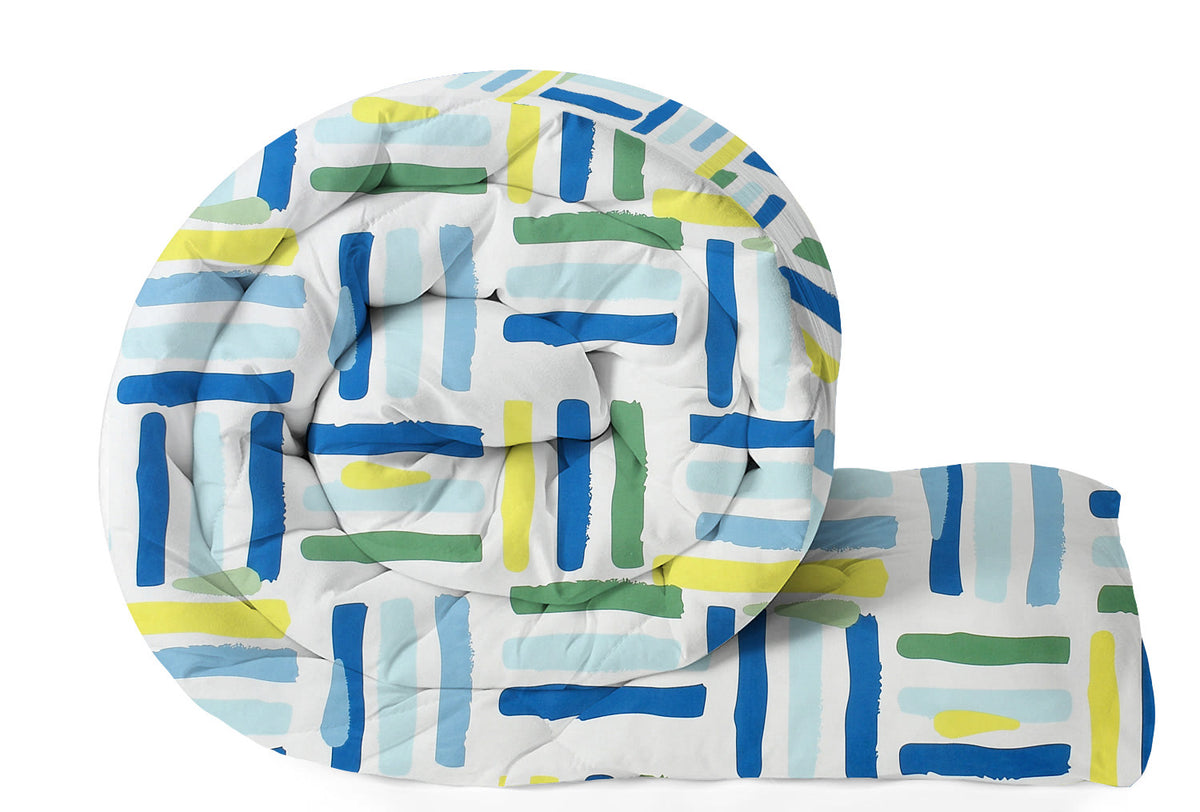 Valencia 4Pcs Bedding Set Blue  Green