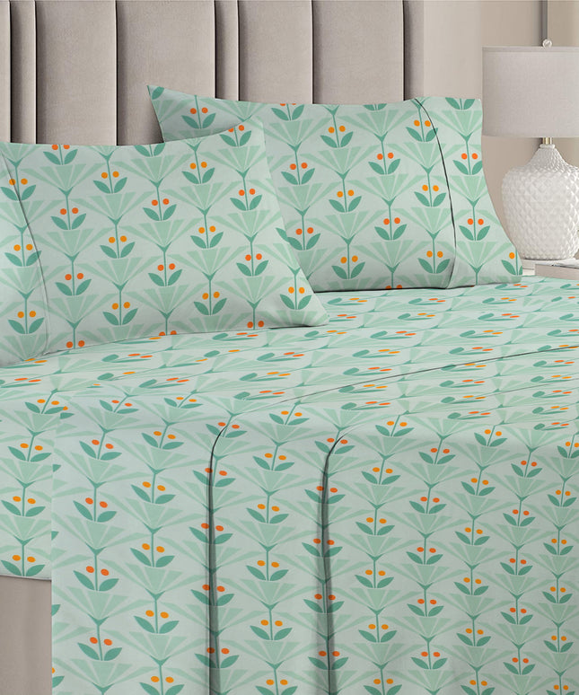 Valencia 4Pcs Bedding Set Mint Green