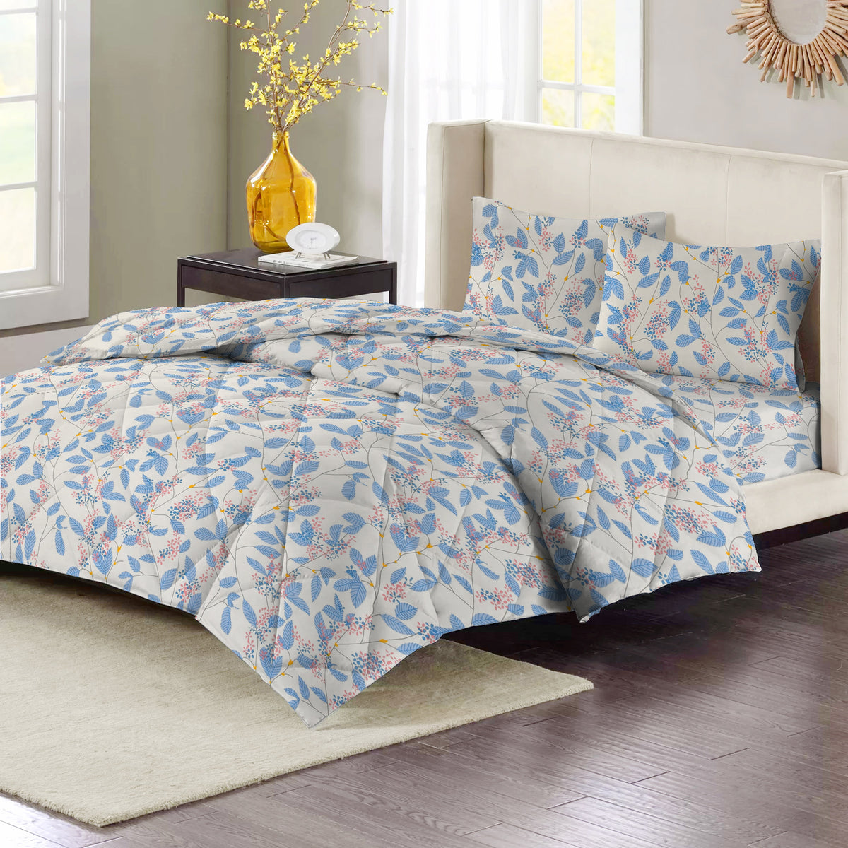 Prime 4Pcs Bedding Set Sky Blue