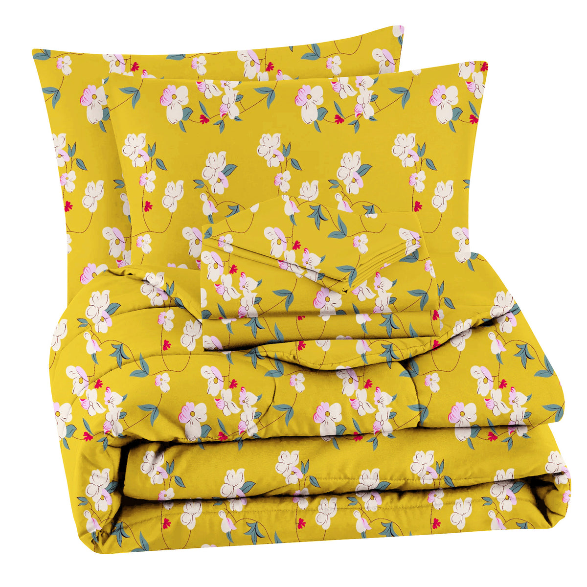 Prime 4Pcs Bedding Set Mustard Yellow