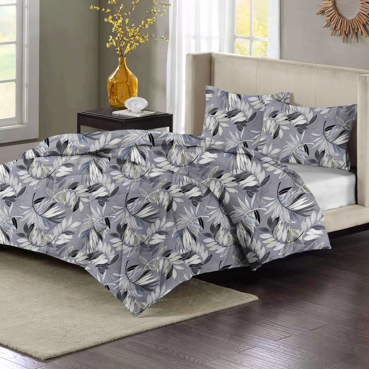 Prime 4Pcs Bedding Set Ash Grey