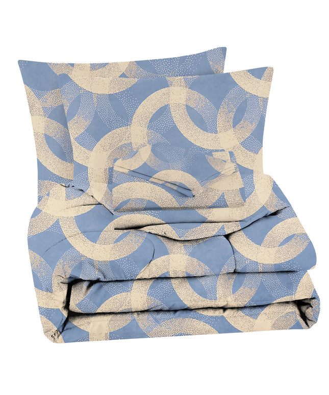 Valencia 4Pcs Bedding Set Light Blue
