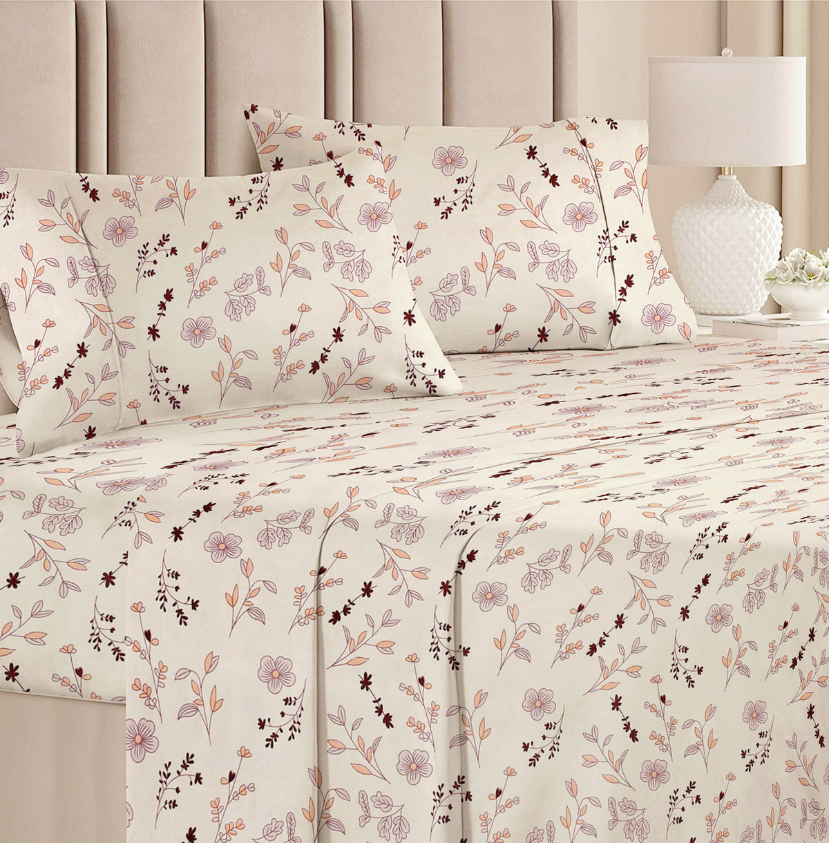 Valencia 4Pcs Bedding Set Cream White