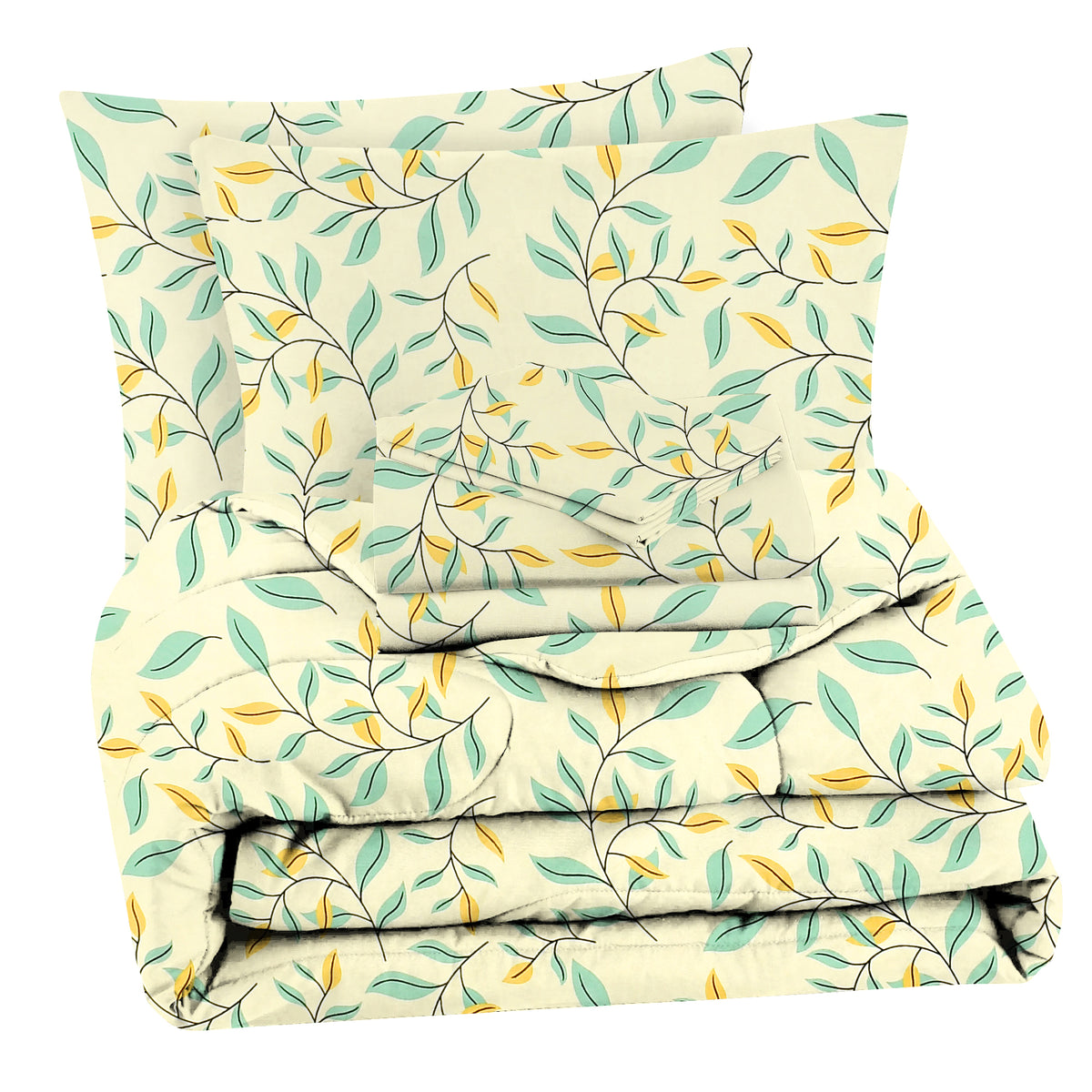 Valencia 4Pcs Bedding Set Pastel Mint