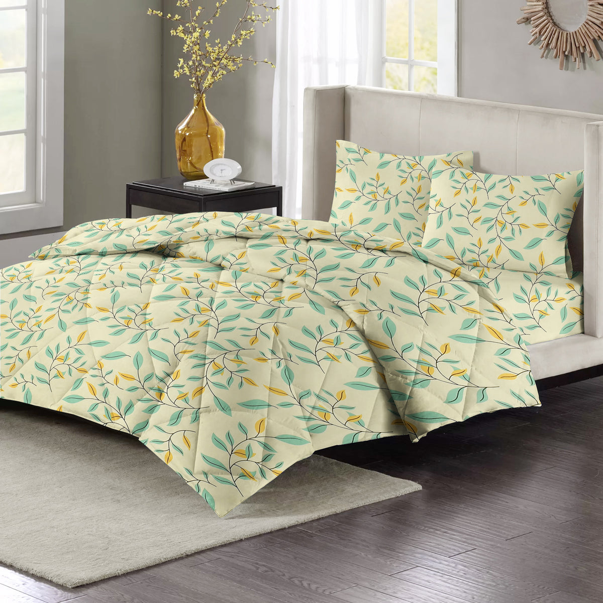 Valencia 4Pcs Bedding Set Pastel Mint