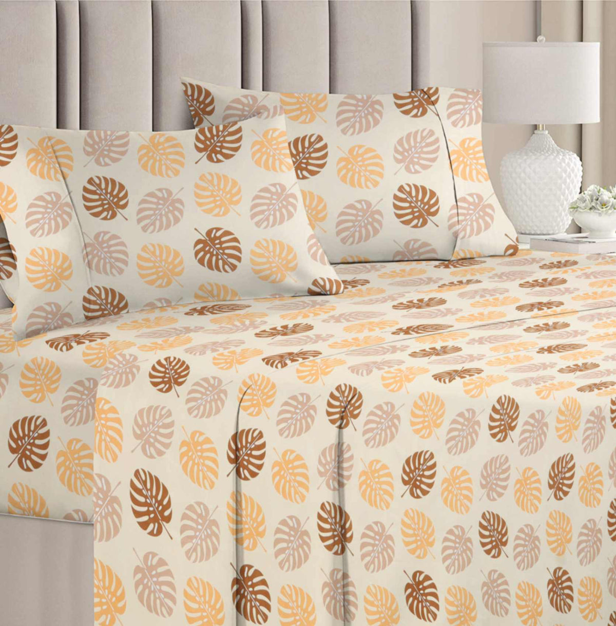 Valencia 4Pcs Bedding Set Sand Beige