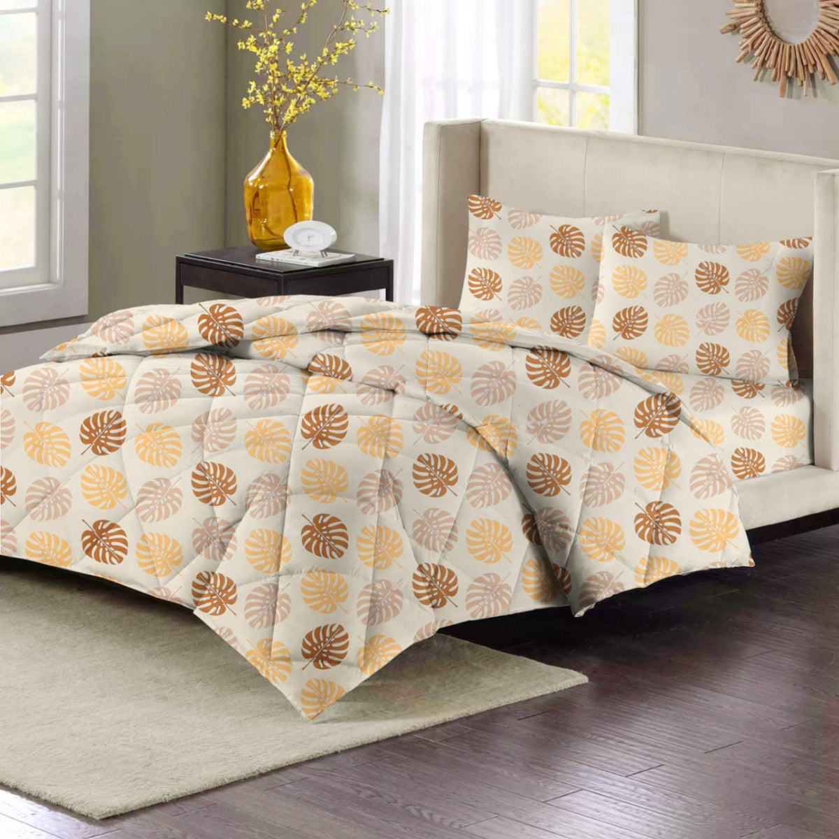 Valencia 4Pcs Bedding Set Sand Beige