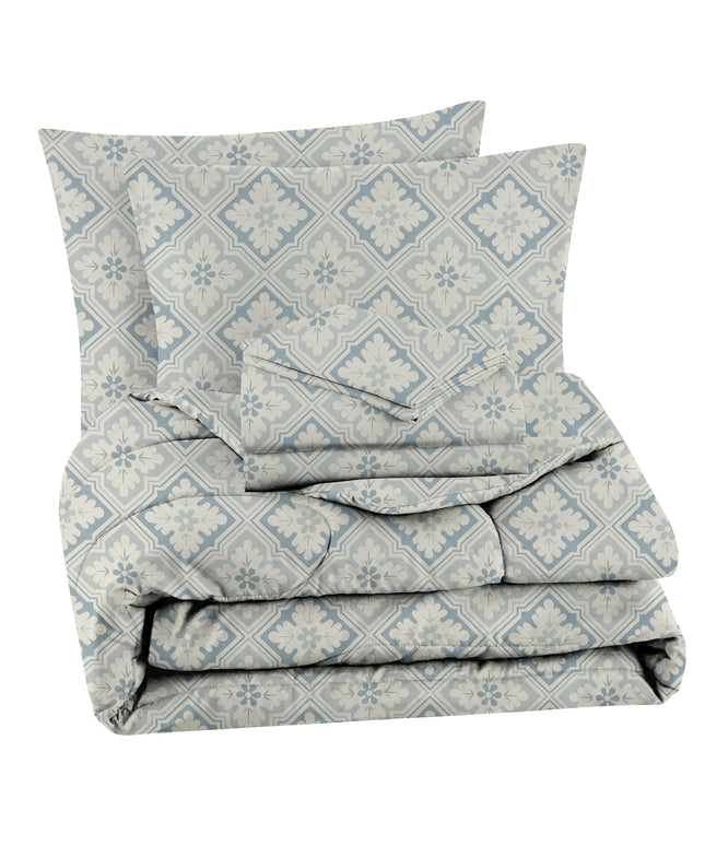 Valencia 4Pcs Bedding Set Silver Grey