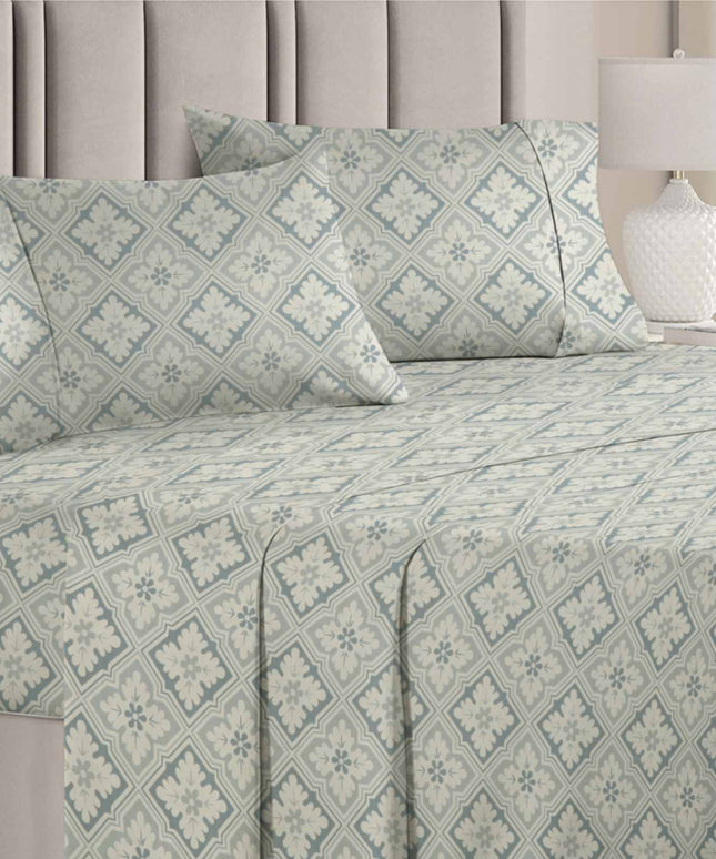 Valencia 4Pcs Bedding Set Silver Grey