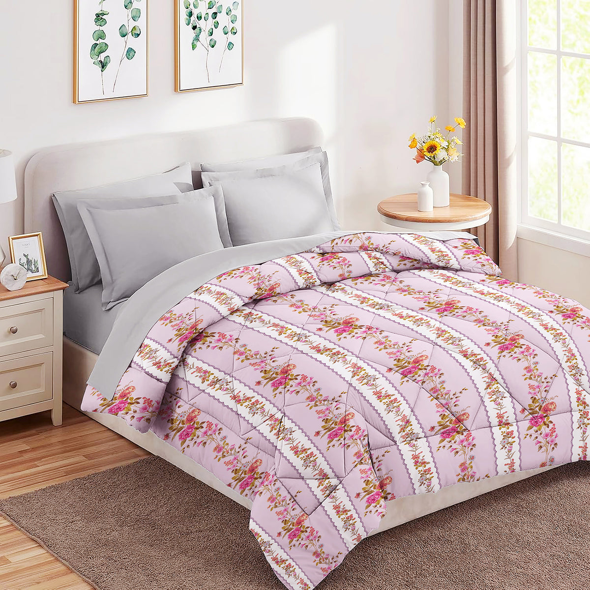 Valencia 4Pcs Bedding Set Baby Pink