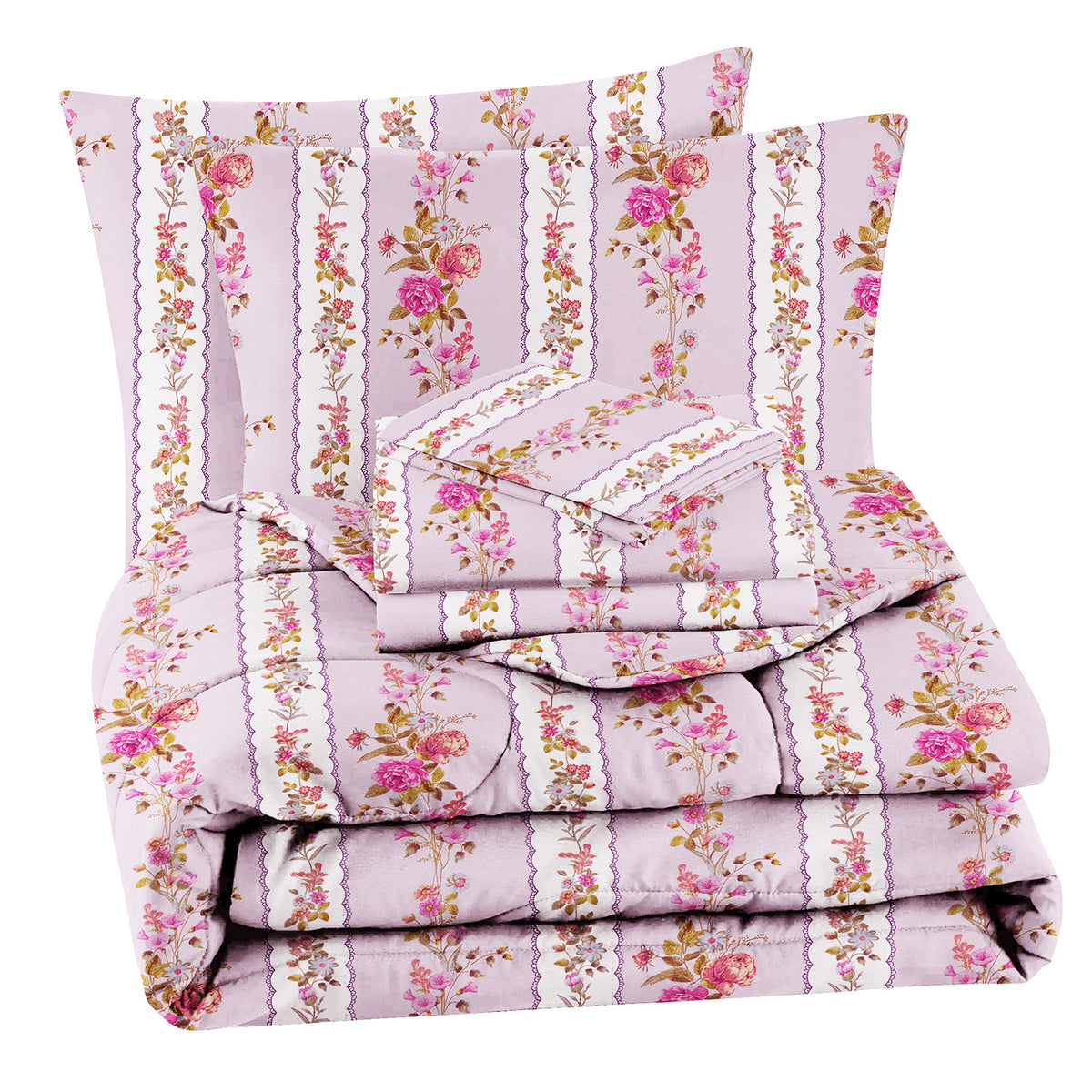 Valencia 4Pcs Bedding Set Baby Pink